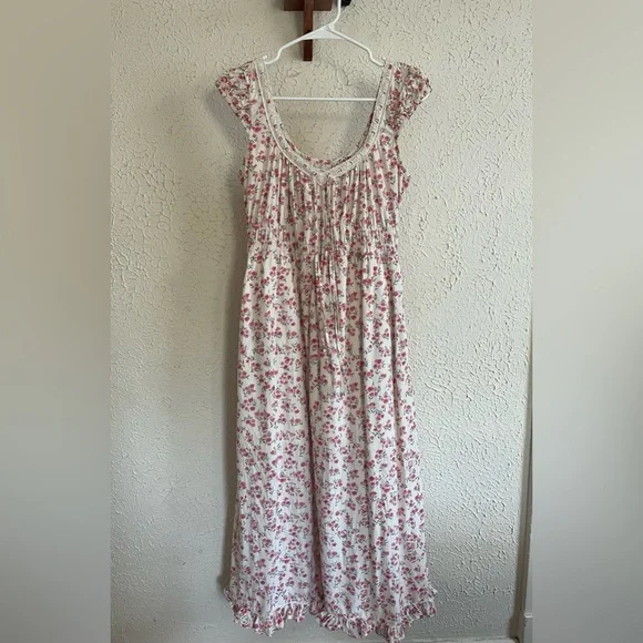 Christy Dawn Pink Floral Cotton Midi Dress - Picture 4 of 6
